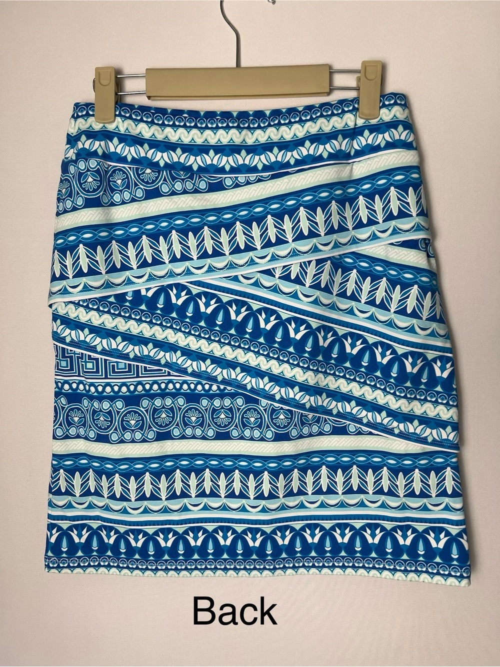 J McLaughlin Catalina Cloth Nicola Tiered Skirt Womens Size XS Blue White Print - Picture 4 of 7